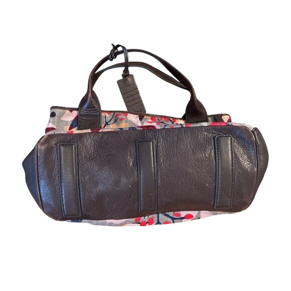 Cherry Blossom Emerson Canvas and Leather Fossil Hobo Handbag No Strap - Picture 4 of 8